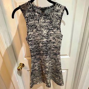 Theory Black and White Dress